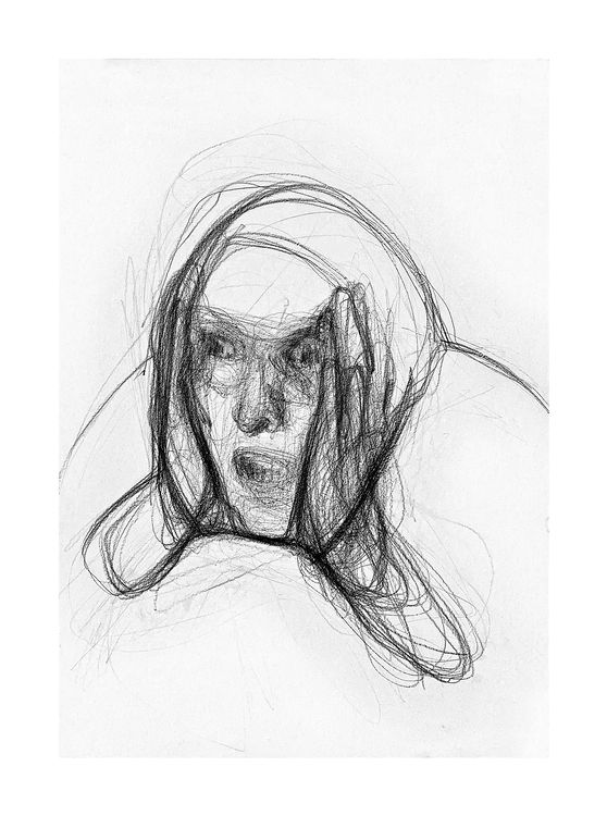 "222. Пекло, 2022 / The hell, 2022 папір, вугілля / paper, charcoal 60 x 42 см.";